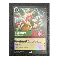 Disney Mad Hatter-Unruly Eccentric Foil Promo Card 16/D23 Lorcana D23 Expo - Image 1