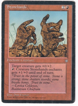 Stonehands Ice Age #219 Magic The Gathering 1995 MTG Single - Image 1
