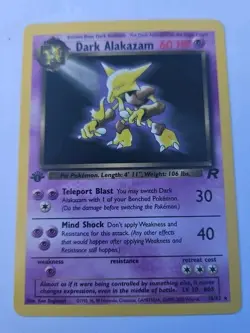 Dark Alakazam 18/82 1st Edition Team Rocket Non-Holo Pokemon Card Never Played - Image 2