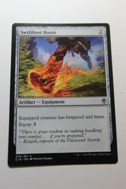 MTG Swiftfoot Boots x1- -Commander 2016-Lightly Played - Image 1