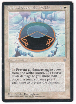 Circle Of Protection White Ice Age #16 Magic The Gathering 1995 MTG Single - Image 1