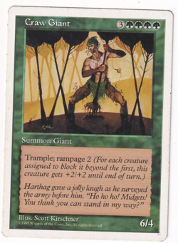 Craw Giant 5th Edition Magic The Gathering 1997 MTG Single - Image 1