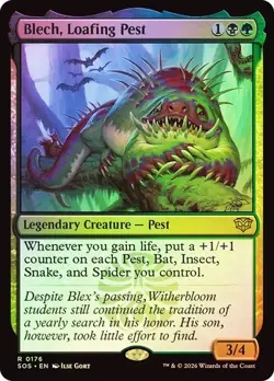 NM Foil Blech, Loafing Pest, MTG, Secrets of Strixhaven, Magic, 176 - Image 1