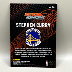 2023-24 Panini Donruss Stephen Curry Retro Series #14 Golden State Warriors - Image 2