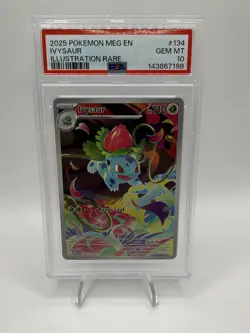 2025 POKEMON MEG EN-MEGA EVOLUTION ILLUSTRATION RARE #134 IVYSAUR PSA 10 - Image 1
