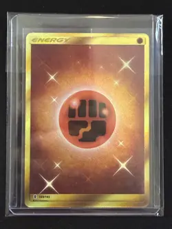 Pokemon Fighting Energy 169/145 Secret Rare Gold Holo Guardians Rising NM - Image 1