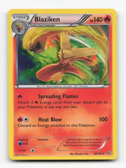 Pokemon TCG - Blaziken 28/160 Lightly Played Holo Rare Primal Clash - Image 1