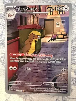 Pokemon TCG Gumshoos 153/132 Me01: Mega Evolution Illustration Rare - Image 1