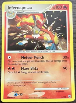 Infernape 5/130 Pokemon TCG Diamond and Pearl Base Holo MINT NM - Image 1