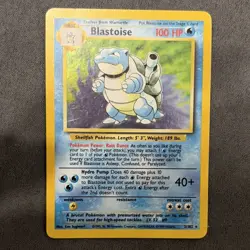 Pokemon Blastoise 2/102 Base Set Holo Rare 100 HP Wizards of the Coast Card - Image 1