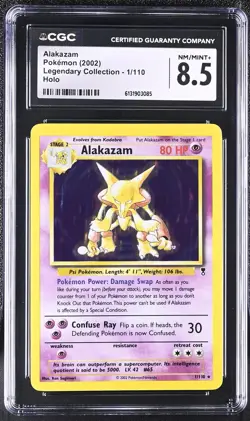 CGC 8.5 NM/MINT+ Alakazam 1/110 Legendary (collection) Holo Pokemon Card - Image 1