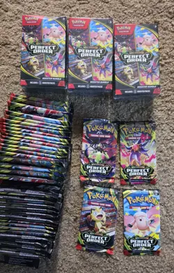 Pokemon Mega Evolution Perfect Order (46) Booster Packs Sealed & 3 Booster Bun - Image 2