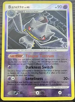 Banette 19/127 Pokemon TCG Platinum Base Reverse Holo Tomokazu Komiya MP - Image 1