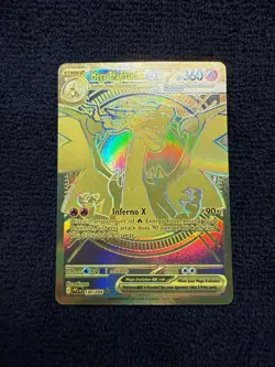 Mega Charizard x Ex 130/94 Phantasmal Flames Gold Rare Pokemon Gradeable, NM - Image 3