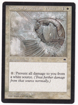 Circle Of Protection White Tempest #13 Magic The Gathering 1997 MTG Single - Image 1