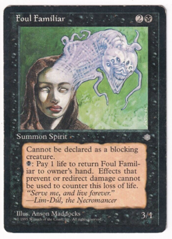 Foul Familiar Ice Age #126 Magic The Gathering 1995 MTG Single - Image 1