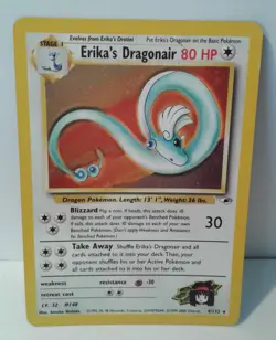 Pokemon TCG 2000 Erika's Dragonair Gym Heroes Unlimited Holo Rare 4/132 - Image 1