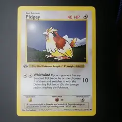 Pidgey 57/102 - 1ST EDITION SHADOWLESS - Base Set - POKEMON CARD - NM/LP - Image 1