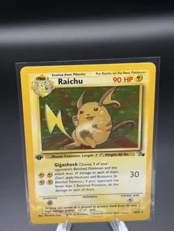 Raichu 14/62 [1st Edition] — EXC/ Near Mint — Fossil Set — WoTC Pokemon Card - Image 4