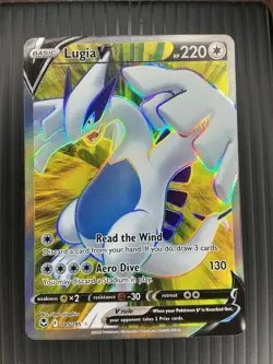 Pokemon Lugia V Full Art Ultra Rare Holo 220 HP Silver Tempest 185/195 - Image 1