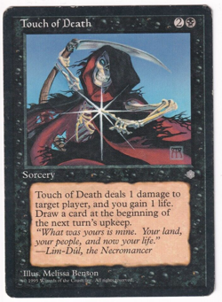 Touch Of Death Ice Age #167 Magic The Gathering 1995 MTG Single - Image 1