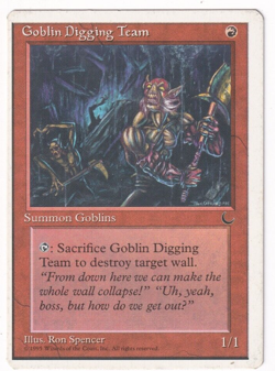 Goblin Digging Team Chronicles #49 Misprint Miscut Off Center Error 1995 MTG - Image 1