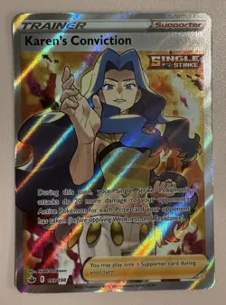 Pokemon TCG Karen's Conviction (Full Art) 193/198 Swsh06: Chilling Reign - Image 1