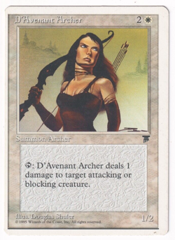 D'Avenant Archer Chronicles #5 Misprint Miscut Off Center Error 1995 MTG - Image 1