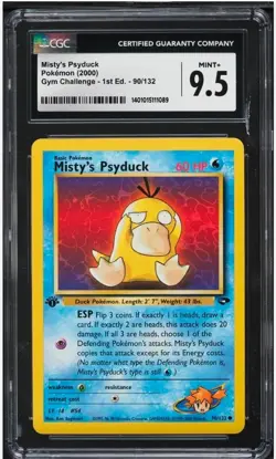 Pokemon 2000 Misty's Psyduck #90 Gym Challenge 1st Edition CGC 9.5 Mint+ 🔮💧🦆 - Image 1