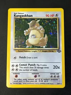 Pokemon TCG Kangaskhan Jungle 5/64 Holo Unlimited Holo Rare Pokemon - Image 1