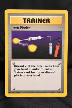 Item Finder 74/102 LP Base Set Regular Rare Unlimited Pokemon TCG - Image 1