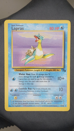 Lapras LP Fossil 25/62 Vintage Pokemon - Image 1