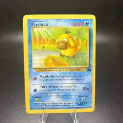 Psyduck Common Unlimited Fossil 53/62 NM Pokemon PRINTER HICKEY Near Mint -j - Image 1