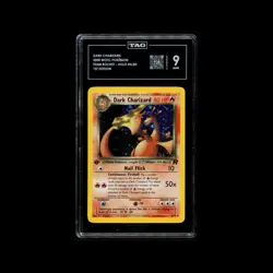 Pokemon Dark Charizard Holo Rare TCG 1st Edition 4/82 MINT TAG 9!!! - Image 1