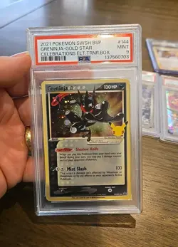 Pokemon TCG Greninja Gold Star SWSH144 25th Celebrations Promo PSA 9 Mint - Image 1