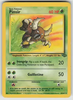 Pinsir 25/64 Rare Jungle Pokemon Unlimited Moderately Played - Image 1