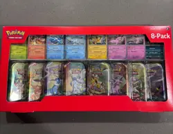 Costco Pokemon Scarlet & Violet Prismatic Evolutions Mini Tin 8-Pack - Image 1