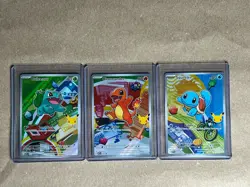 Pokemon First Partner Illustration Collection Series 1Kanto Gen 1 Starters Set - Image 1
