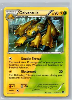 Galvantula 42/114 Steam Siege Electric-Type Grass Stage 1 Rare Pokemon TCG 2016 - Image 1