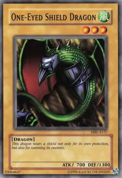 yugioh Trading card - One Eyed Shield Dragon - MRL E127 - Image 1