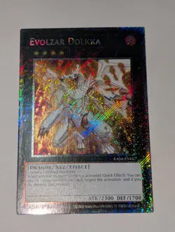 YUGIOH RA04-EN167 Evolzar Dolkka Platinum Secret Rare 1st Edition - Image 1