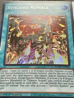 3x Synchro Rumble | AGOV-EN060 | Super Rares | LP | 1st Edition | YuGiOh! - Image 2