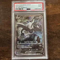 2022 POKEMON SWORD & SHIELD SILVER TEMPEST #186 FULL ART/LUGIA V PSA 9 - Image 1