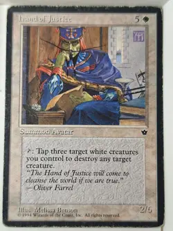 Hand of Justice - (MP) Fallen Empires - Magic the Gathering MTG - Image 1