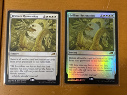 x2 Brilliant Restoration 7/302 (x1 Foil, x1 Regular) MTG Kamigawa Neon Dynasty - Image 1