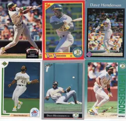 DAVE HENDERSON Lot of 25+ Different Premium Baseball Cards Oakland A's Athletics - Image 1