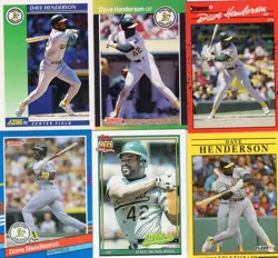 DAVE HENDERSON Lot of 25+ Different Premium Baseball Cards Oakland A's Athletics - Image 3