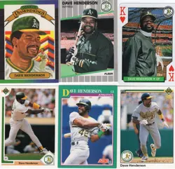 DAVE HENDERSON Lot of 25+ Different Premium Baseball Cards Oakland A's Athletics - Image 4