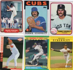 DENNIS ECKERSLEY Lot of 18 Different ML Baseball Cards Cubs A's Red Sox St Louis - Image 1