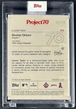 2021 Topps Project 70 Shohei Ohtani Rainbow Foil 36/70 Factory Sealed - Image 2